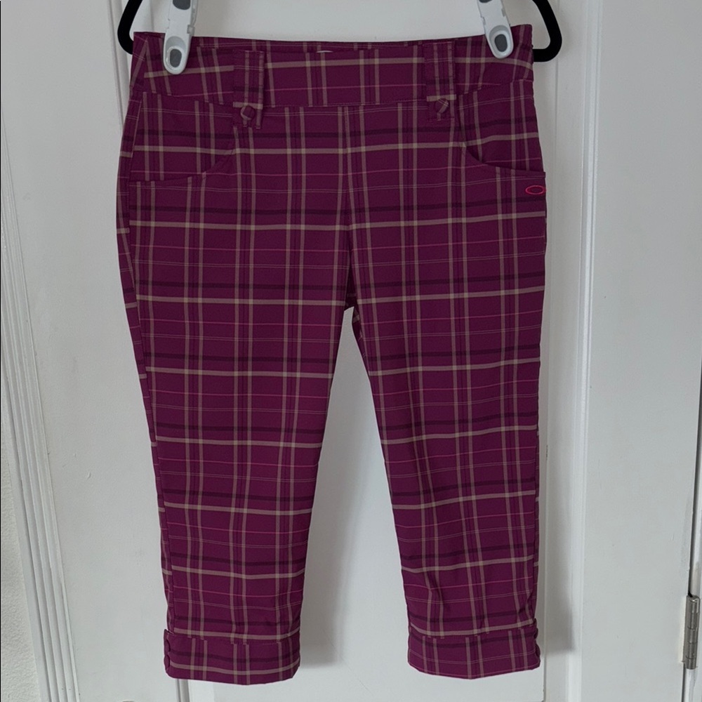 Oakley plaid golf Capri pants 6